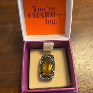 Lori Bonn Sterling Silver caramel quartz slide charm